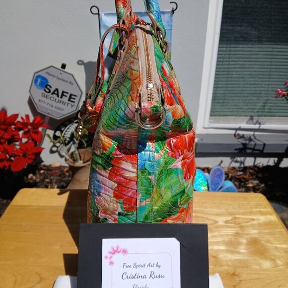 NWT Brahmin Large Duxbury Taffy Melbourne Gorgeous floral print - Picture 3 of 4